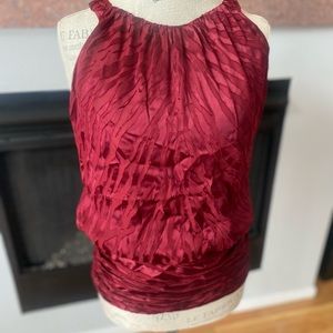 Crunched velvet halter top